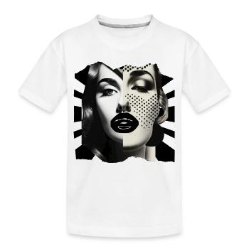 Photo collage Black & White - Kids' Premium Organic T-Shirt - white - Front