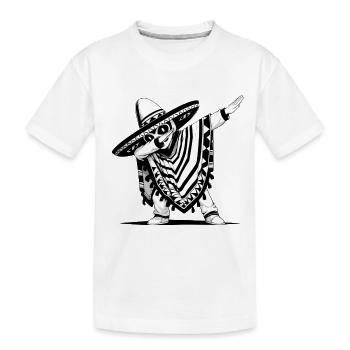 Poncho Mexicain Festif avec Dab - T-shirt bio Premium Enfant - blanc - Devant
