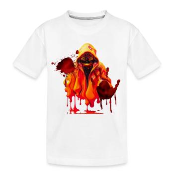 horror bloody ghost - Kids' Premium Organic T-Shirt - white - Front
