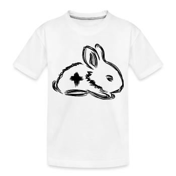 Rabbit First Aid - Kids' Premium Organic T-Shirt - white - Front