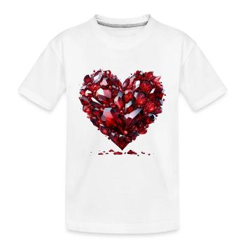 T-shirt d'amour en Rubis - T-shirt bio Premium Enfant - blanc - Devant