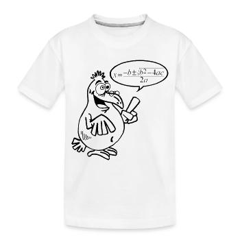 Black Smart Bird - Kids' Premium Organic T-Shirt - white - Front