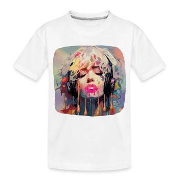 Pop Art & Musique - T-shirt bio Premium Enfant - blanc - Devant