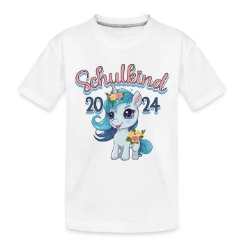 School Child 2024 Unicorn School School Student - Kids' Premium Organic T-Shirt - white - Front