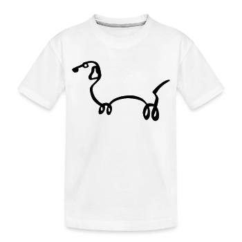 Sketch of the Black Dog - Kids' Premium Organic T-Shirt - white - Front