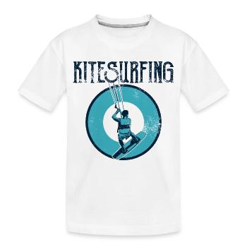 Kitesurfer - Kinder Premium Bio T-Shirt - Weiß - Vorne