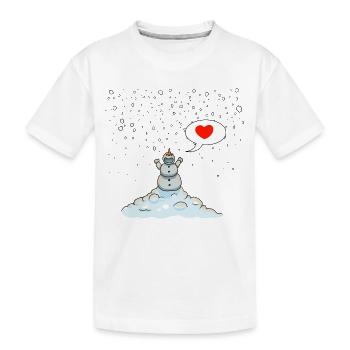 Bonhomme de neige - T-shirt bio Premium Enfant - blanc - Devant