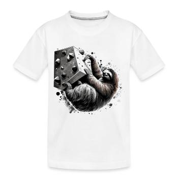 Bouldering paresseux cadeau - T-shirt bio Premium Enfant - blanc - Devant