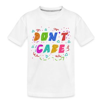 Je m’en fous Déclaration - T-shirt bio Premium Enfant - blanc - Devant