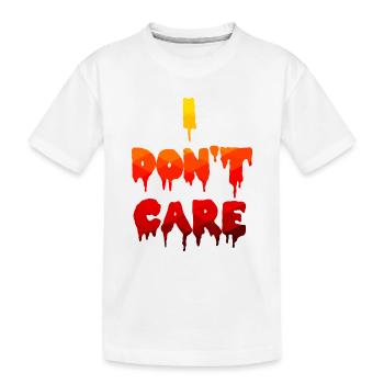 Je ne me soucie pas de la déclaration - T-shirt bio Premium Enfant - blanc - Devant