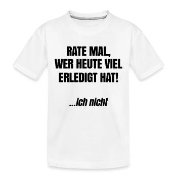 I don't care Funny Statement Attitude - Kids' Premium Organic T-Shirt - white - Front