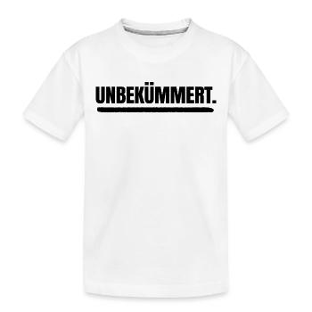 Gleichgültig Ist Mir Egal Statement Haltung - Kinder Premium Bio T-Shirt - Weiß - Vorne