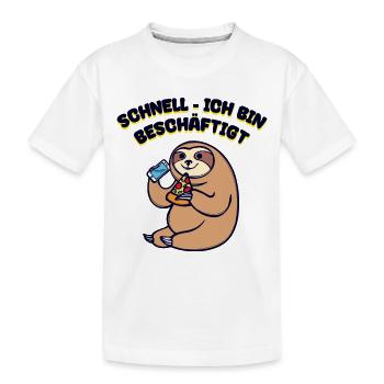 Détendez-vous déclaration drôle je ne me soucie pas déclaration chill - T-shirt bio Premium Enfant - blanc - Devant