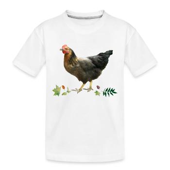 Chicken - Kids' Premium Organic T-Shirt - white - Front