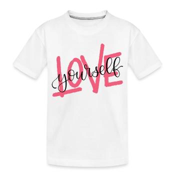 Aime toi toi-même - T-shirt bio Premium Enfant - blanc - Devant