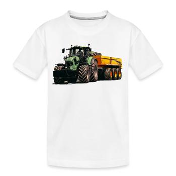 Deutz avec remorque benne - T-shirt bio Premium Enfant - blanc - Devant