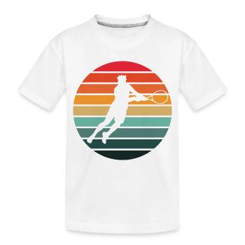 Tennis - Kinder Premium Bio T-Shirt - Weiß - Vorne