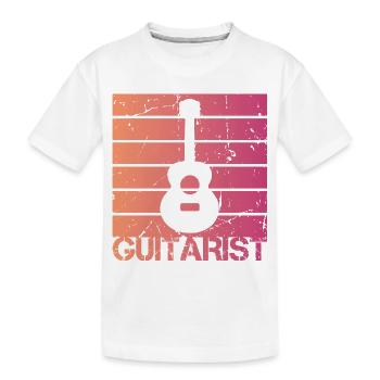 Gitarrist - Kinder Premium Bio T-Shirt - Weiß - Vorne