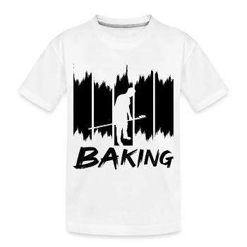 Bake - Kids' Premium Organic T-Shirt - white - Front