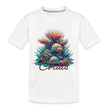 Leidenschaft für Korallen Geschenk - Kinder Premium Bio T-Shirt - Weiß - Vorne