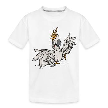 Animal Lover, Pet, Tropical, Parrot, Bird, Animal - Kids' Premium Organic T-Shirt - white - Front