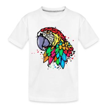 Bird, Parrot, Zoo, Animal, Animal Lover, Pet - Kids' Premium Organic T-Shirt - white - Front