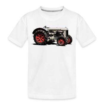 Vintage Tractor Fordson Model F - Kids' Premium Organic T-Shirt - white - Front