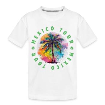 Mexico Tour Vacation Plame Colorful - Kids' Premium Organic T-Shirt - white - Front