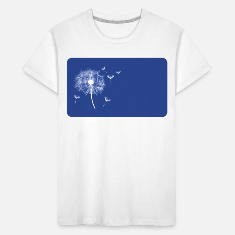 Dandelion blue - customizable Kids' Premium Organic T-Shirt