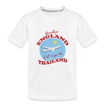 Thailand Travel Farewell Airplane Design - Kids' Premium Organic T-Shirt - white - Front