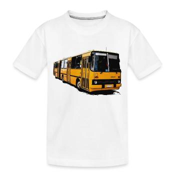 Yellow Ikarus Bus Z80 - Kids' Premium Organic T-Shirt - white - Front