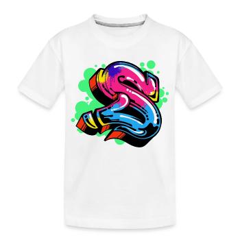 Strassenkunst Graffiti Kunst Zeichnen Illustration - Kinder Premium Bio T-Shirt - Weiß - Vorne