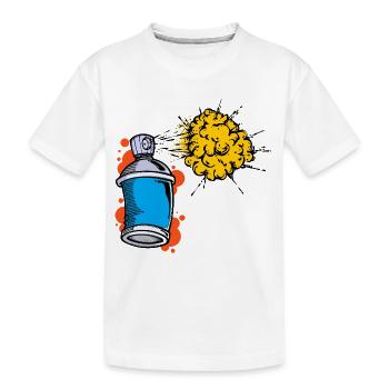 Drawing Illustration Graffiti Spray Can Sprayer - Kids' Premium Organic T-Shirt - white - Front