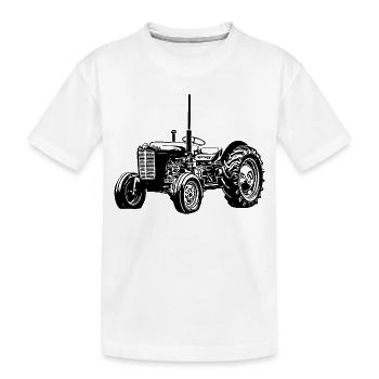 M F 35 Traktor - Kinder Premium Bio T-Shirt - Weiß - Vorne