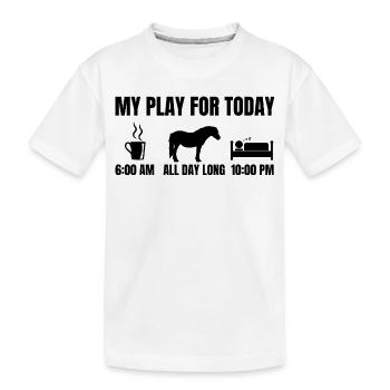 Mon plan pour aujourd’hui - T-shirt bio Premium Enfant - blanc - Devant