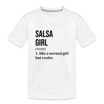 Salsa - Kinder Premium Bio T-Shirt - Weiß - Vorne