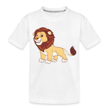 Un lion magnifique - T-shirt bio Premium Enfant - blanc - Devant