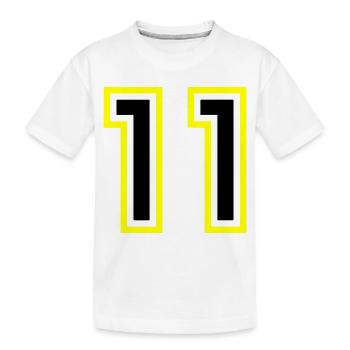 11 Zahl College - Kinder Premium Bio T-Shirt - Weiß - Vorne