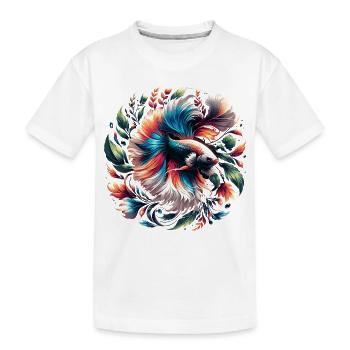 Siamesische Kampffisch, Betta splendens, Bettafan - Kinder Premium Bio T-Shirt - Weiß - Vorne
