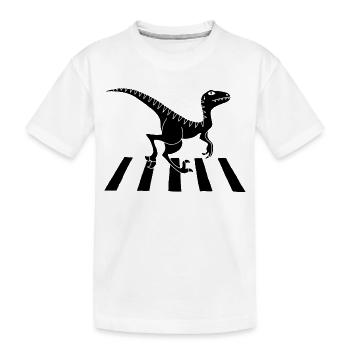 Dinosaure piéton (noir) - T-shirt bio Premium Enfant - blanc - Devant