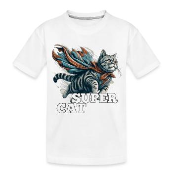 Super Katze Britisch Kurzhaar BKH getigert - Kinder Premium Bio T-Shirt - Weiß - Vorne
