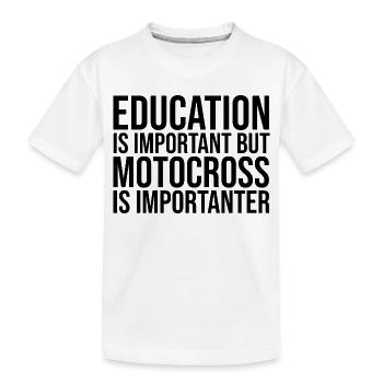 Motocross - Kids' Premium Organic T-Shirt - white - Front