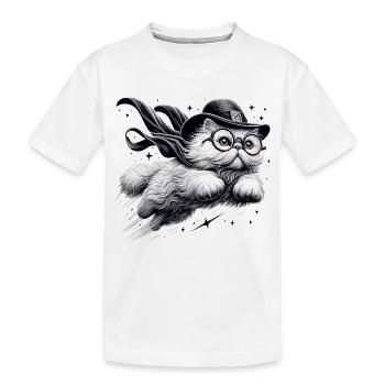 Magic Persian White Persian Cat Gift - Kids' Premium Organic T-Shirt - white - Front