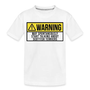 Scottish Terrier - Kids' Premium Organic T-Shirt - white - Front
