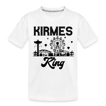 Kirmes King Jahrmarkt Rummel Volksfest - Kinder Premium Bio T-Shirt - Weiß - Vorne