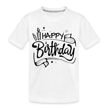 Bon anniversaire - T-shirt bio Premium Enfant - blanc - Devant