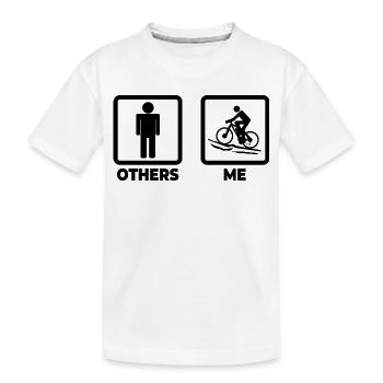 Drôle de vététiste - T-shirt bio Premium Enfant - blanc - Devant