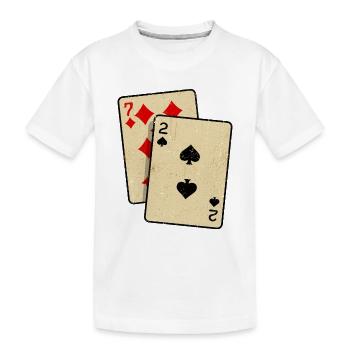 Poker Jeu de cartes Jeux de hasard Casino Poker Round - T-shirt bio Premium Enfant - blanc - Devant