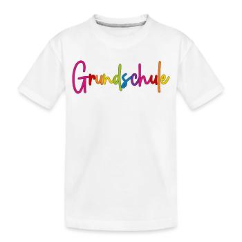 Grundschule - Kinder Premium Bio T-Shirt - Weiß - Vorne