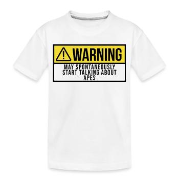 Affe - Kinder Premium Bio T-Shirt - Weiß - Vorne
